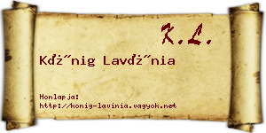 Kőnig Lavínia névjegykártya