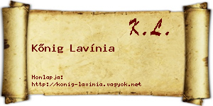 Kőnig Lavínia névjegykártya